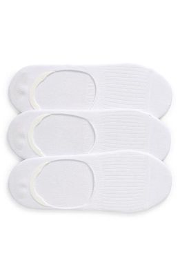 Nordstrom 3-Pack No-Show Liner Socks in White