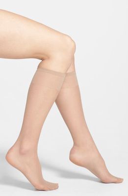Nordstrom 3-Pack Sheer Knee High Socks in Brown Taupe