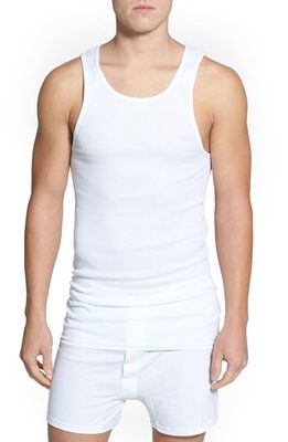 Nordstrom 4-Pack Supima® Cotton Athletic Tanks in White