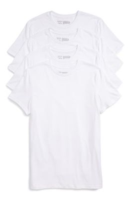Nordstrom 4-Pack Trim Fit Supima Cotton Crewneck T-Shirt in White