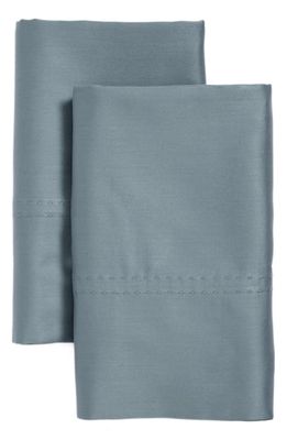 Nordstrom 400 Thread Count Cotton Sateen Pillowcases in Blue Citadel
