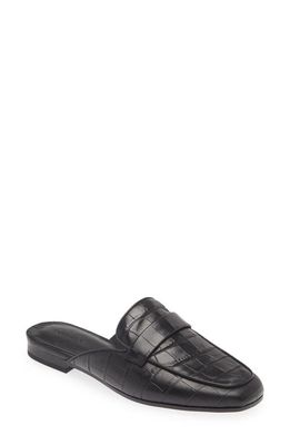 Nordstrom Acasia Loafer Mule in Black Croco