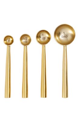 NORDSTROM AT HOME Set of 4 Measuring Spoons in Gold