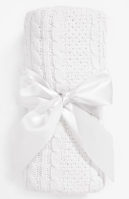 Nordstrom Baby Cable Knit Blanket in White
