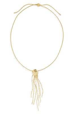 Nordstrom Ball Chain Fringe Necklace in Gold