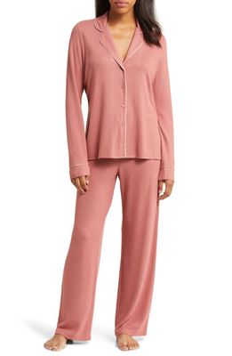 Nordstrom Brushed Hacci Pajamas in Pink Taffy