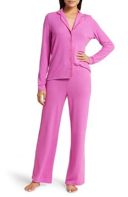Nordstrom Brushed Hacci Pajamas in Purple Orchid