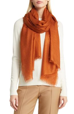 Nordstrom Cashmere & Silk Wrap in Rust Umber