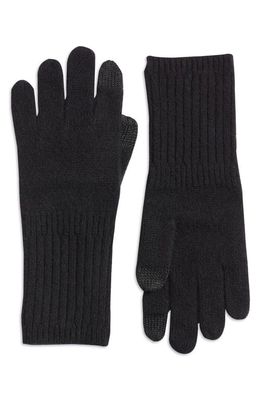 Nordstrom Cashmere Gloves in Black Rock