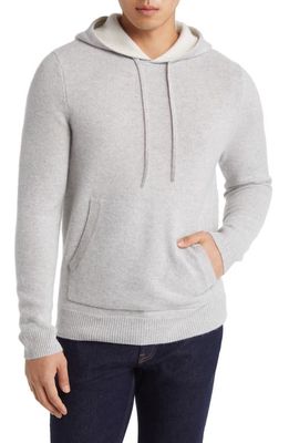 Nordstrom Cashmere Hooded Sweater in Grey Porpoise Heather