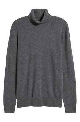 Nordstrom Cashmere Turtleneck Sweater in Grey Shade Heather