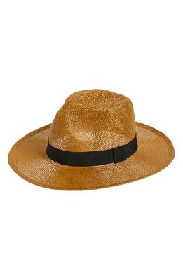 Nordstrom Classic Paper Straw Panama Hat in Natural Dark Combo