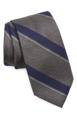 Nordstrom Coard Stripe Silk Tie in Grey