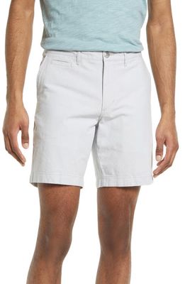 Nordstrom Cotton Stretch Chambray Shorts in Grey Silk- White