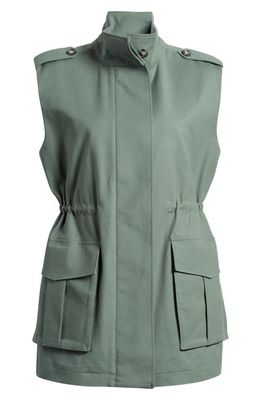 Nordstrom Cotton Utility Vest in Green Duck