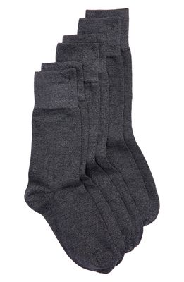 Nordstrom Crew Socks in Charcoal Grey Heather
