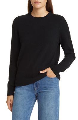 Nordstrom Crewneck Cashmere Sweater in Black