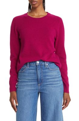 Nordstrom Crewneck Cashmere Sweater in Pink Plumier