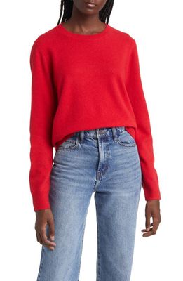 Nordstrom Crewneck Cashmere Sweater in Red Chinoise