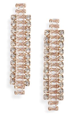 Nordstrom Crystal Linear Earrings in Clear- Gold