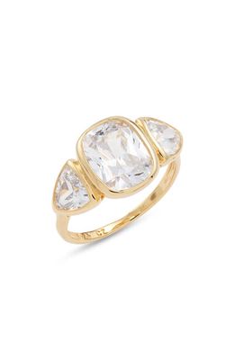 Nordstrom Cubic Zirconia Cushion Ring in 14K Gold Plated