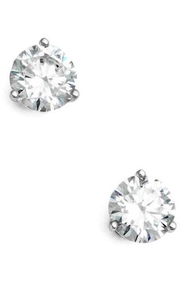 Nordstrom Cubic Zirconia Stud Earrings - 2ct. in Clear- Silver Round
