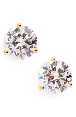 Nordstrom Cubic Zirconia Stud Earrings - 3ct. in Gold