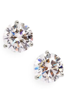 Nordstrom Cubic Zirconia Stud Earrings - 3ct. in Platinum