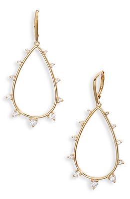 Nordstrom Cubic Zirconia Teardrop Earrings in Clear- Gold