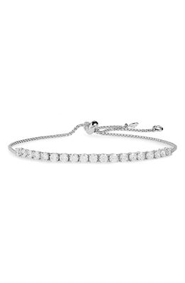 Nordstrom Cubic Zirconia Tennis Slider Bracelet in Clear/Silver