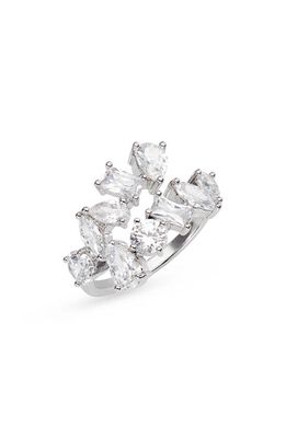 Nordstrom Cubic Zirconia Wrap Ring in Clear- Silver