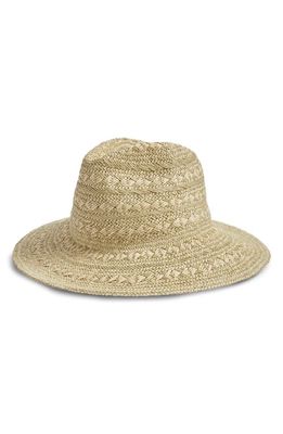 Nordstrom Deco Weave Straw Panama Hat in Natural Light Combo