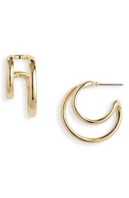 Nordstrom Demi Fine 23mm Double Hoop Earrings in 14K Gold Plated