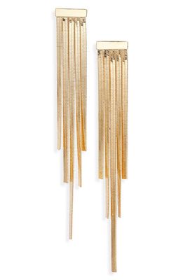 Nordstrom Demi Fine Chain Fringe Linear Drop Earrings in 14K Gold Plated