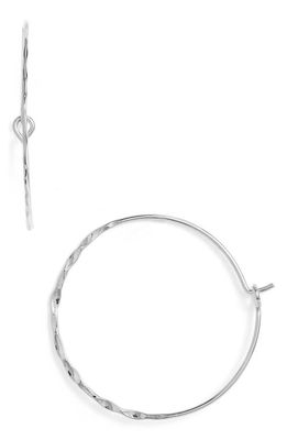Nordstrom Demi Fine Hammered Wire Hoop Earrings in Sterling Silver Plated