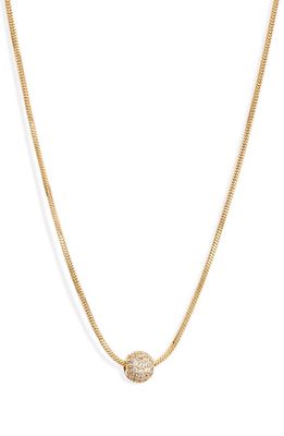 Nordstrom Demi Fine Pavé Orb Pendant Necklace in 14K Gold Plated