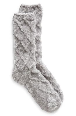 Nordstrom Diamond Chenille Cozy Socks in Grey Violet