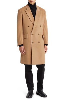 Nordstrom Double Breasted Wool & Cashmere Overcoat in Tan Dale