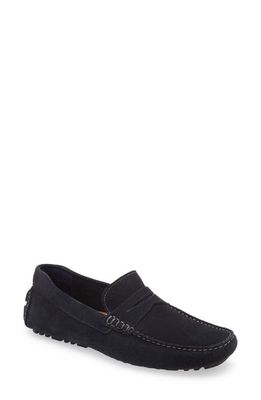 Nordstrom Driving Penny Loafer in Navy Suede