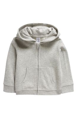 Nordstrom Everyday Cotton Knit Zip-Up Hoodie in Grey Light Heather