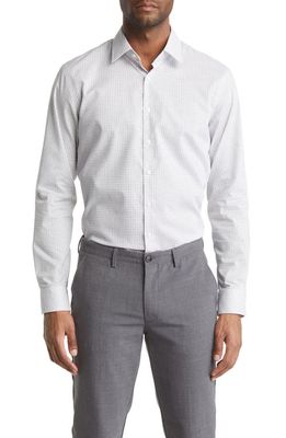 Nordstrom Extra Trim Fit Non-Iron Dress Shirt in White Dotty Circles