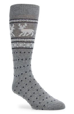 Nordstrom Fair Isle Crew Socks in Medium Grey