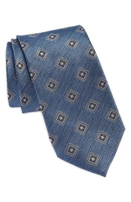 Nordstrom Geometric Silk Tie in Light Blue