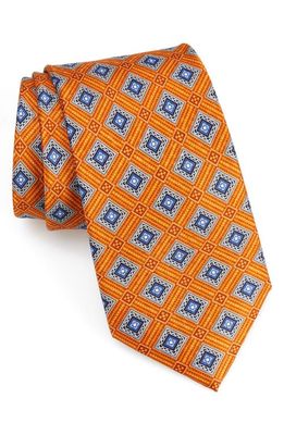 Nordstrom Geometric Silk Tie in Orange