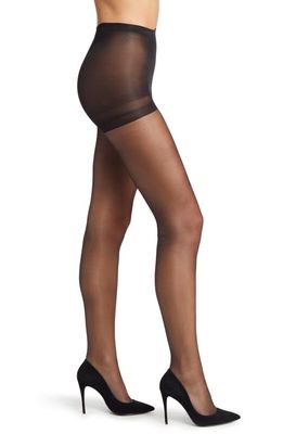 Nordstrom Glossy Sheer Control Top Tights in Black