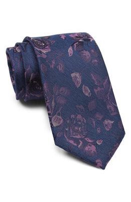 Nordstrom Harbour Floral Silk Tie in Orchid