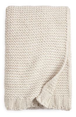 Nordstrom Heathered Knit Throw Blanket in Grey Vapor