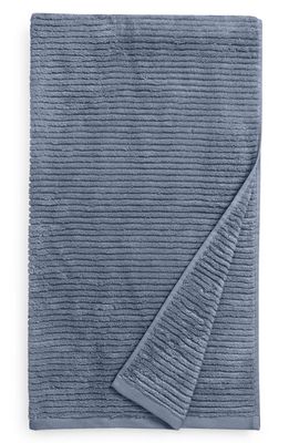 Nordstrom Hydro Ribbed Organic Cotton Blend Bath Towel in Blue Chip