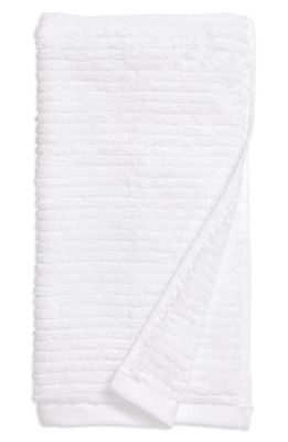 Nordstrom Hydro Ribbed Organic Cotton Blend Hand Towel in White