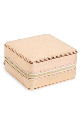 Nordstrom Initial Square Jewelry Box in Rose Gold